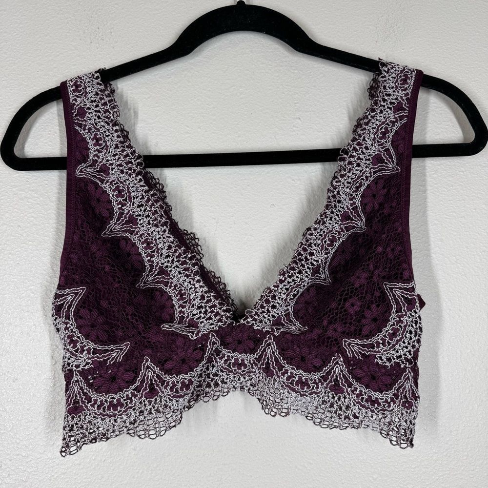 Victoria’s Secret Unlined Purple Lace Bralette Fairy Women's Size Medium